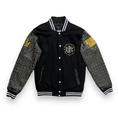 DLNYC - Daniel’s Leather Studded Varsity Jacket – Wool Body & Leather Sleeves - Image 1 of 2