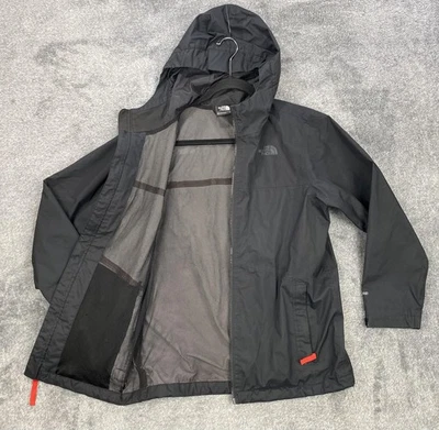 Chaqueta cortavientos The North Face para niños grande 14/16 negra DryVent con capucha lluvia Foto 1 de 4