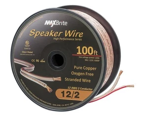 High Performance 12 Gauge Speaker Wire, Oxygen Free Pure Copper - UL Listed C... - Picture 1 of 3