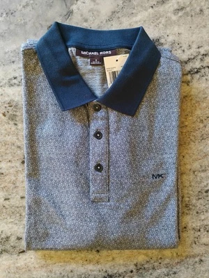 NUEVO CON ETIQUETAS Camisa Polo Michael Kors Para Hombre Calce Clásico Jacquard Talla S Foto 1 de 4