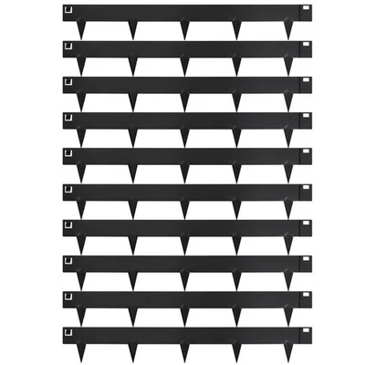 Paquete de 10 bordes de jardín (34 pies en total) de acero galvanizado para paisajes - 6 pulgadas H... Foto 1 de 4