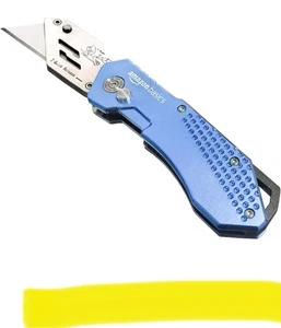 Amazon Basics Coltello Utilitario Pieghevole, Corpo in Alluminio Leggero con Fondina, Lig - Foto 1 di 9