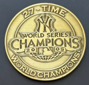 NY Yankee Stadium 27 veces Campeones del Mundo 2009 NY Yankees Token Medal  - Imagen 1 de 2
