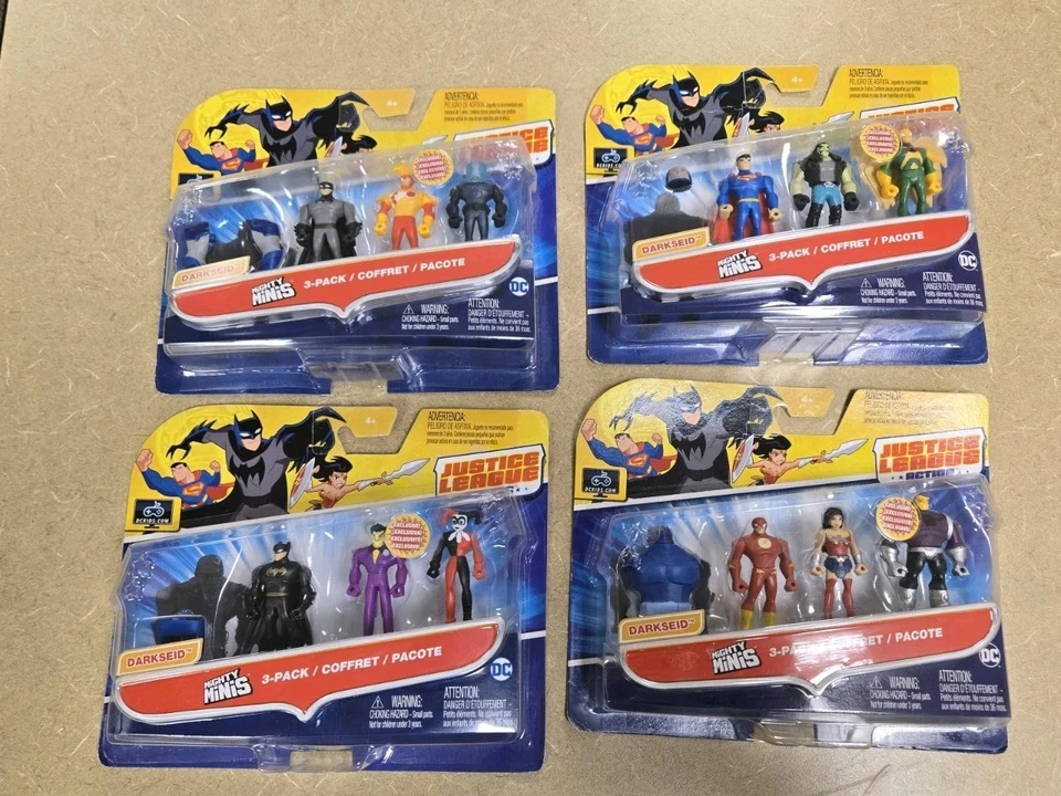 DC JLA Mighty Minis Mattel 2016 Darkseid BAF Lot 4 DWM44 45 46 47 Complete Set - Image 1 of 4