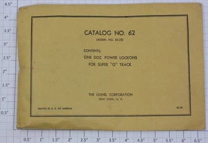 Lionel 62-26 Super O Power Lockon's in Seperate Sale Envelope (Envelope of 12) - Picture 1 of 2