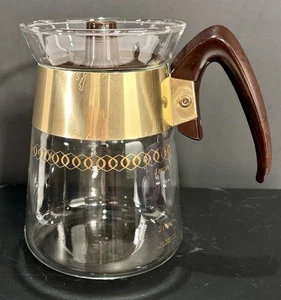 Vintage Corning Ware 60s 6 Cup Coffee Carafe Heatproof MCM - Picture 1 of 21