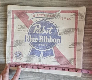 T-shirt vintage e originale anni 70 Pabst nastro blu etichetta birra trasferimento - Foto 1 di 2