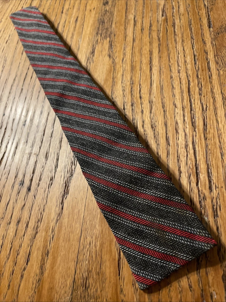 Corbata oscilante de extremo cuadrado ajustada Haband’s Ty Tweed vintage años 50 rayas Rockabilly Foto 1 de 4