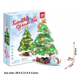 Puzzle 3D ALBERO DI NATALE SCINTILLANTE CubicFun Kit 3D in foam - Foto 1 di 1