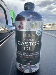Ella & Eden Organic Castor Oil for Hair Growth, Face, Skin in Glass Bottle |...  - Picture 1 of 4