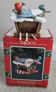 Enesco Seed-Son’s Greetings Birds Christmas Ornament Vintage 1992 - Foto 1 di 15