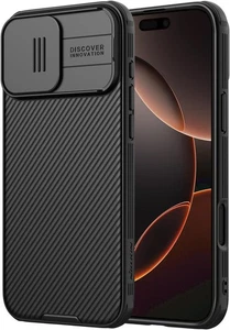 Nillkin iPhone 16 Pro Max Case Slim Sliding Lens Cover Durable Shockproof Black - Picture 1 of 13