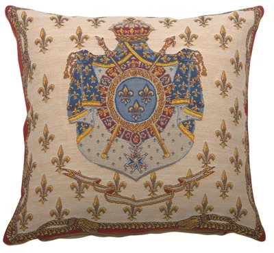 Blason Royal European Cushion Cover Home Decor Belgian Tapestry Pillow 18x18 in - Image 1 of 4