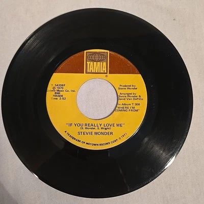 STEVIE WONDER IF YOU REALLY LOVE ME / THINK OF ME AS YOUR SOLDIER 45 RPM RECORD - Image 1 of 4