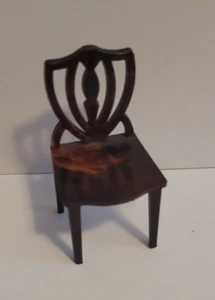RENWAL Vintage 50er Jahre EIN brauner ESSZIMMERSTUHL Kunststoff PUPPENHAUS MÖBEL - Bild 1 von 6