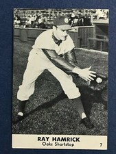 RAY HAMRICK 1948 SMITH'S CLOTHING BASEBALL 48 OAKLAND OAKS NO 7  44019