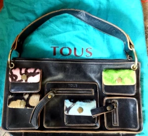 Luxus Unikat TOUS Handtasche Tasche Bär 6 Vortaschen Leder + Staubbeutel - Bild 1 von 11