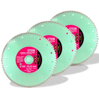 3x Diamanttrennscheibe G-STONE Turbo Trockenschnitt Stein, Beton, Granit Ø 230 m - Bild 1 von 4