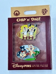 2023 Disney Parks Chip N Dale 80th Anniversary LE 2200 2 PIN Set - Bild 1 von 1