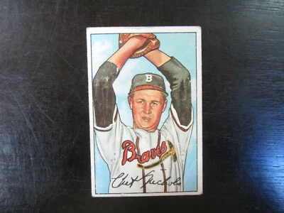 1952 Bowman # 120 Chet Nichols Card (B57BG) Boston Braves - Image 1 of 2