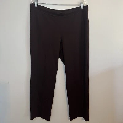Pantalones Eileen Fisher para mujer pantalones de pierna ancha marrón talla L ropa de salón informal Foto 1 de 4