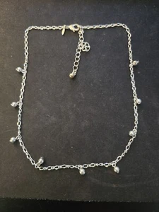 Vintage Avon Necklace Choker Silver Tone Classic Simple with Silver Balls Beads - Picture 1 of 4