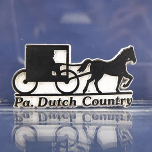 Vintage PA Dutch Country Horse Wagon Refrigerador Imán Retro Recuerdo Goma - Imagen 1 de 5