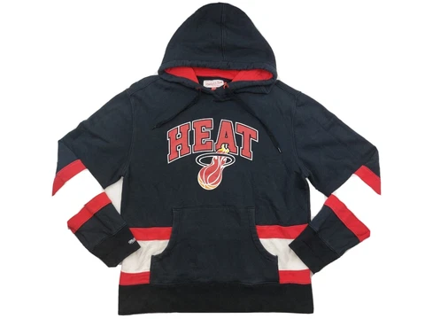 Miami Heat Hoodie Mitchell Ness Sweater Mens Large Hardwood Classics Basketball Cover