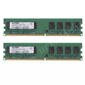 Elpida 4GB 2x 2GB PC2-6400U DDR2-800 240P DIMM Intel Desktop Upgrade Memory RAM - Picture 1 of 4