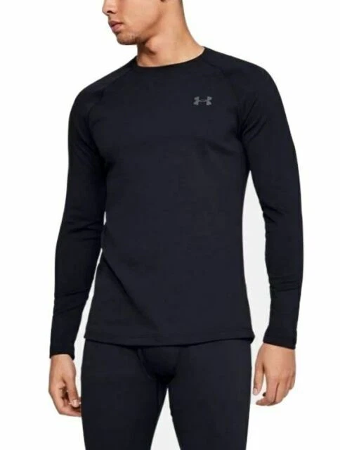Under armour UA Base 2.0 Crew Men's Active Base Layer - Black/Pitch Gray, Size L