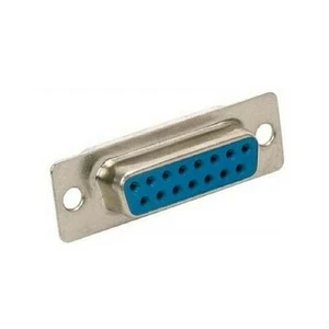 CONNETTORE FEMMINA 15 POLI PIN TERMINALE A SALDARE DSUB RS232 SPINA DA15 - Imagen 1 de 1