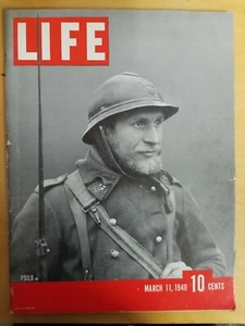LIFE MAGAZINE MARCH 11 1940 GONE WITH THE WIND VIVIEN LEIGH OSCAR POILU FINLAND - Picture 1 of 12