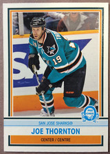 2009-10 O-Pee-Chee Box Bottom Joe Thornton San Jose Sharks