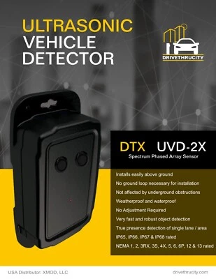 Detector ultrasónico de vehículos sensor de automóvil sistema de auriculares DRIVE THRU HME 3M VDB bucle Foto 1 de 4