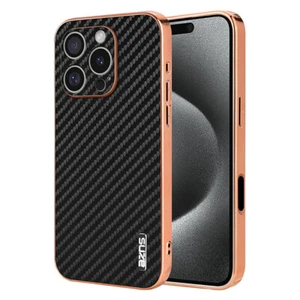 Für Apple iPhone 16 15 Pro Max Luxus Beschichtung Kohlefaser Textur Handyhülle - Bild 1 von 24