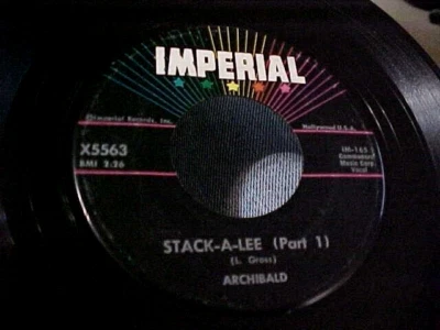 Archibald - Stack-A-Lee (parts 1 & 2) 6 or 7 out of 10 audio & VG Vinyl (1959) - Image 1 of 2