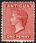Antigua-1872 1D Lake.  A Mounted Mint Example Sg 13