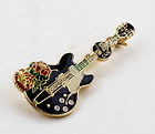 Hard Rock Cafe Pin CAPE TOWN Black Guitar with Proteas Gold Trim