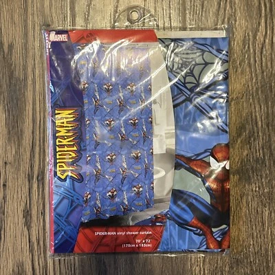 Marvel Spider-Man Spiderman 70 x 72 дюйма 100% виниловая занавеска для душа (MCG) - Изображение 1 из 4