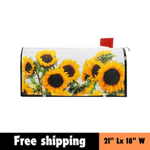 Sunflower Mailbox Covers Spring Summer Letterbox Cover Mailbox Wrap for Home Gar - Picture 1 of 9
