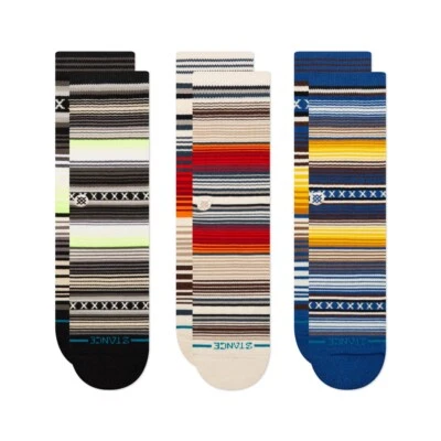 Stance Curren Triple Pack Socks - X3 Pairs - Med/Large - Mens - SALE WAS £30!