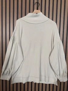 Neu Free People Pullover Medium Damen Stehkragen gerippt Thermo hinten offen - Bild 1 von 8