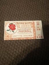 1953 Rose Bowl Ticket Stub   #10 Wisconsin Badgers - #4 USC Trojans