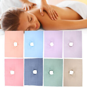 Beauty Salon Massage Bed Sheet Cotton Massage Table Cover With Face Hole#