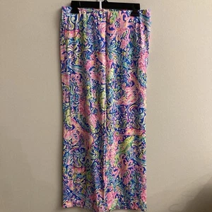 Lilly Pulitzer Pants Small Multicolor Pop Up Animals Georgia May Palazzo Medium - Picture 1 of 12