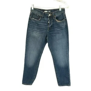 Old Navy Kids OG High Rise Button Front Unisex Jeans size 12 Medium Wash - Picture 1 of 9