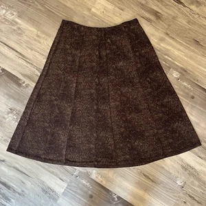 citiknit Skirt A-Line Elastic Waist Stretch Brown Size Large - Picture 1 of 3