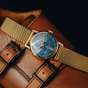 Reloj soviético vintage azul muy raro Pobeda - masónico años 80, (alta calidad) - Imagen 1 de 5