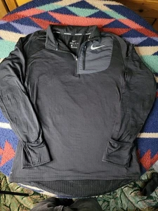 Nike Therma Sphere Element maglia da corsa uomo media nera 1/4 zip manica lunga - Foto 1 di 7