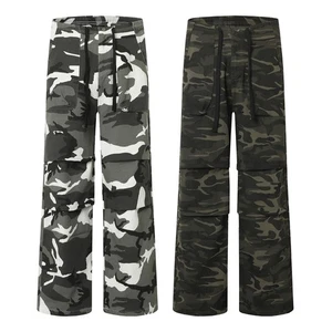 Men's Camouflage Workwear Spring/autumn New Straight Wide-leg Sport Casual Pants - Picture 1 of 11